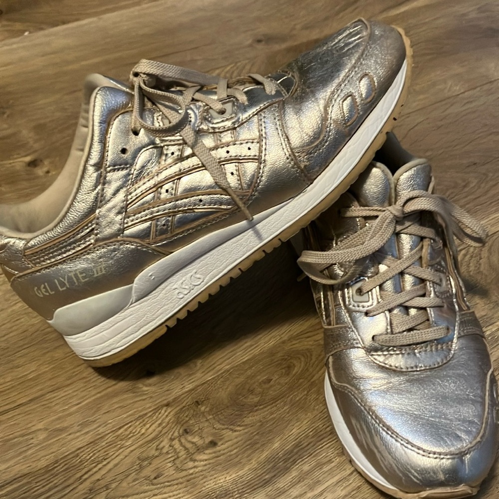 Asics Metallic Rose Gold Sneakers